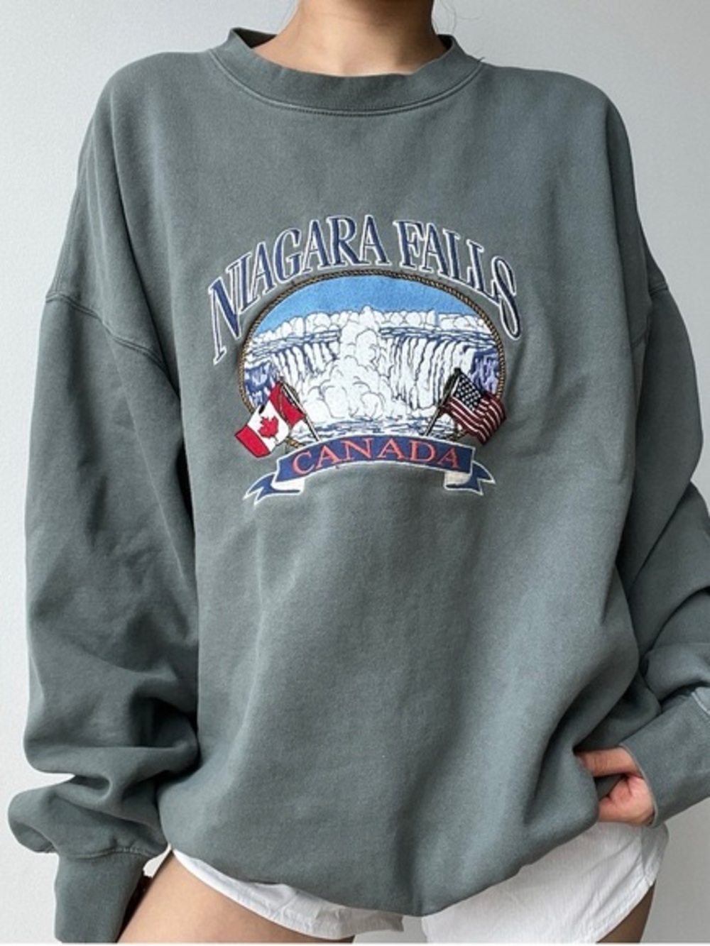 Oversized Classic 90s Style Niagara Falls Crewneck Sweatshirt